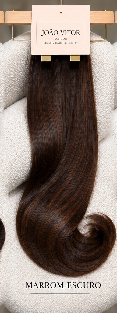 Amostra de cabelo:  Marrom escuro
